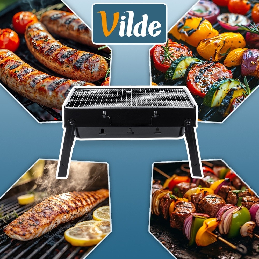 Grill węglowy składany przenośny walizka 40x27,5x20 cm