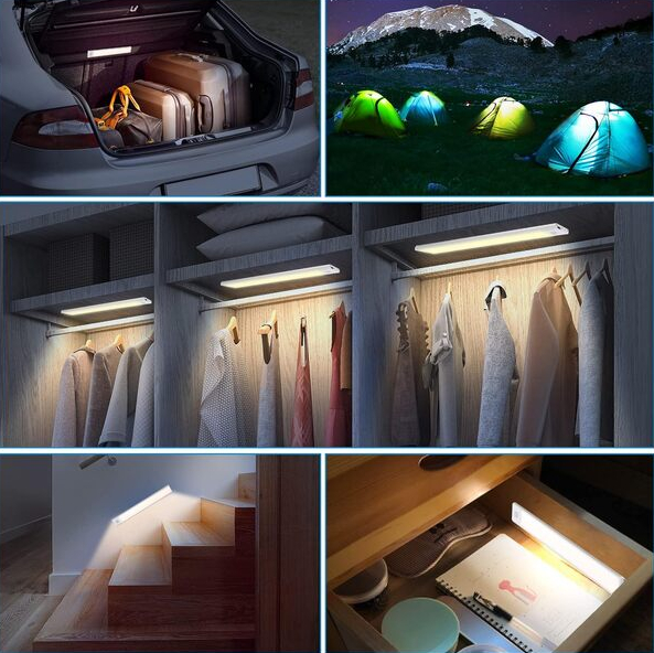 Oświetlenie LED z czujnikiem ruchu SKELO w zestawie 3 lampki LED