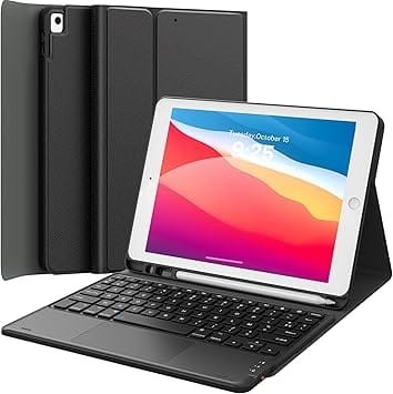 Etui, klawiatura Earto do iPad 9, touchpad do iPada 10.2, czarny