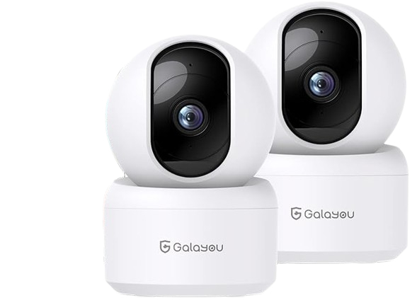 Kamera wewnętrzna IP WIFI 2K Galayou G2, biała, 2 sztuki w zestawie