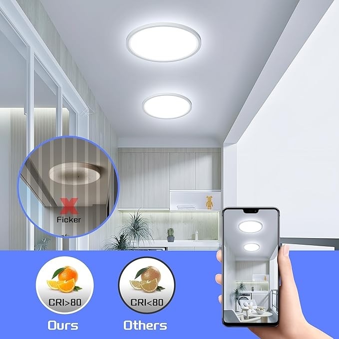 Lampa LED, energooszcędna, sufitowa , wewnętrzna, IP44. 6500K, OTREN