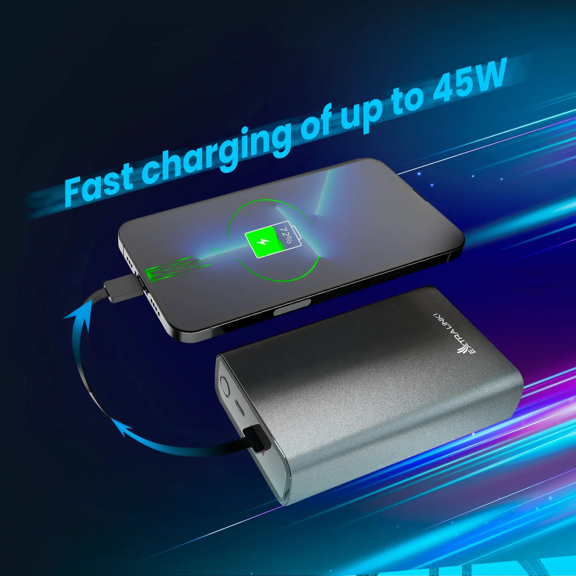 Powerbank Extralink EPB-126 –  20000 mAh z PD 45W i Type-C