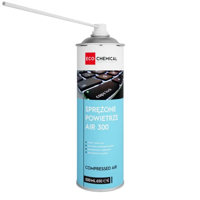 Sprężone powietrze 500 ml AIR 300 – do elektroniki i optyki. Bezzapachowe, bezbarwne, 8–10 bar 5 sztuk
