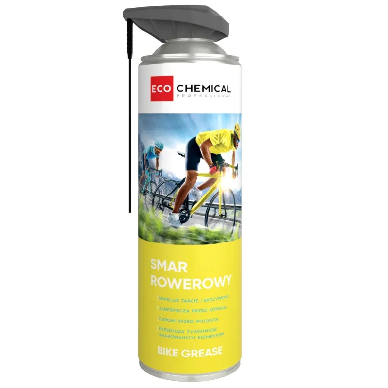 Profesjonalny smar rowerowy w aerozolu 500ml Bike Grease– chroni przed korozją, eliminuje tarcie i zapewnia płynną pracę łańcucha