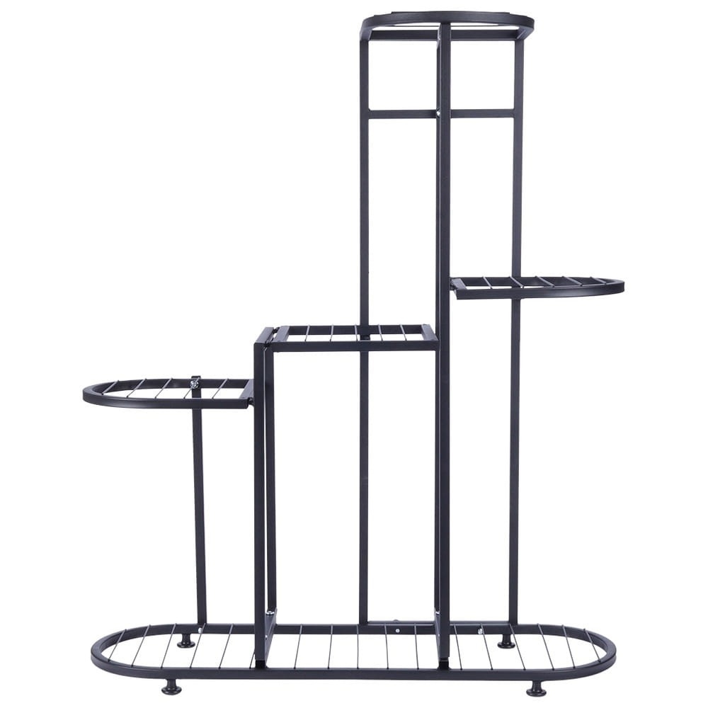 Kwietnik metalowy czarny 5-poziomowy 84,5 cm