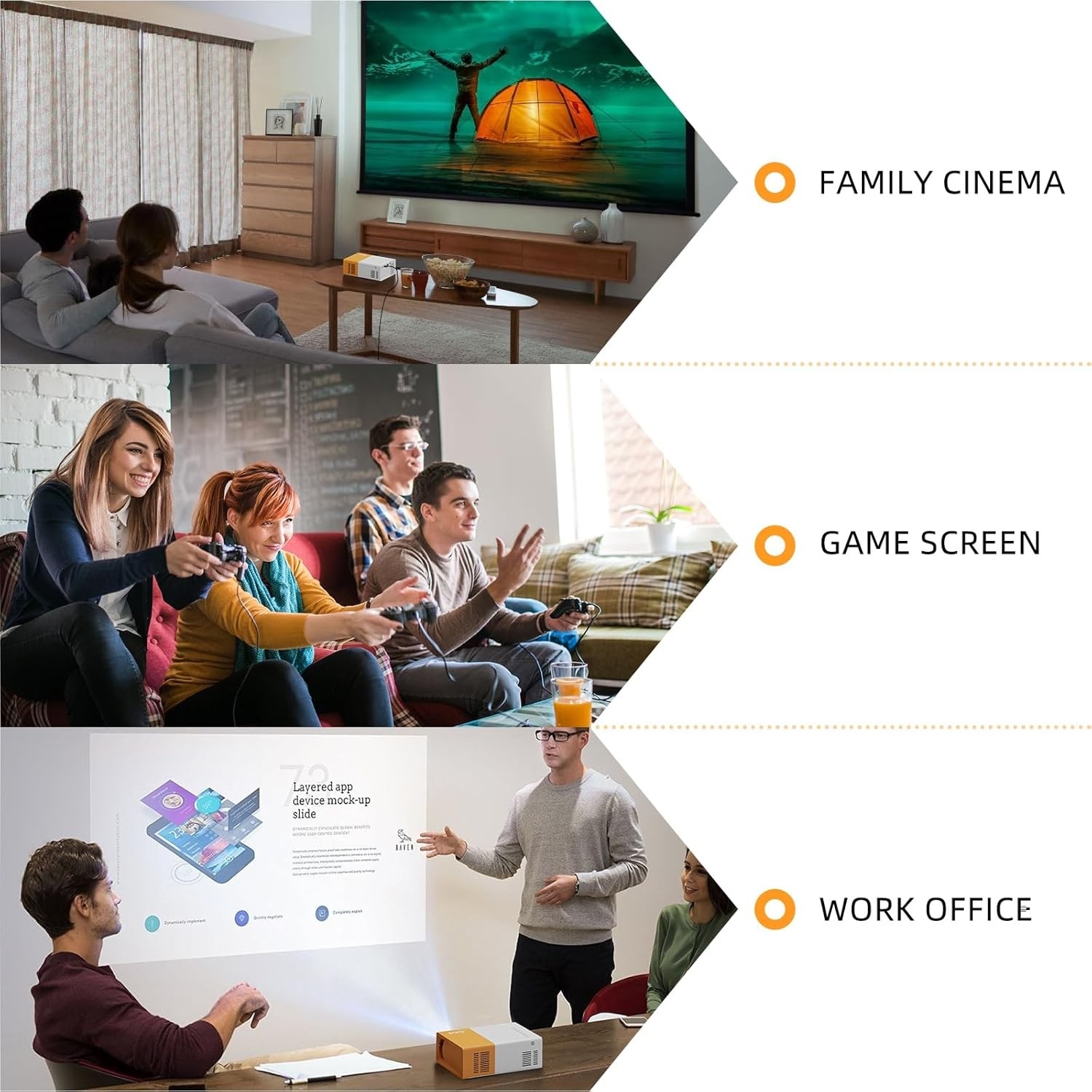 Projektor PVO ‎YG300Pro MAX, LED WiFi i Bluetooth – Do Filmów i Gier