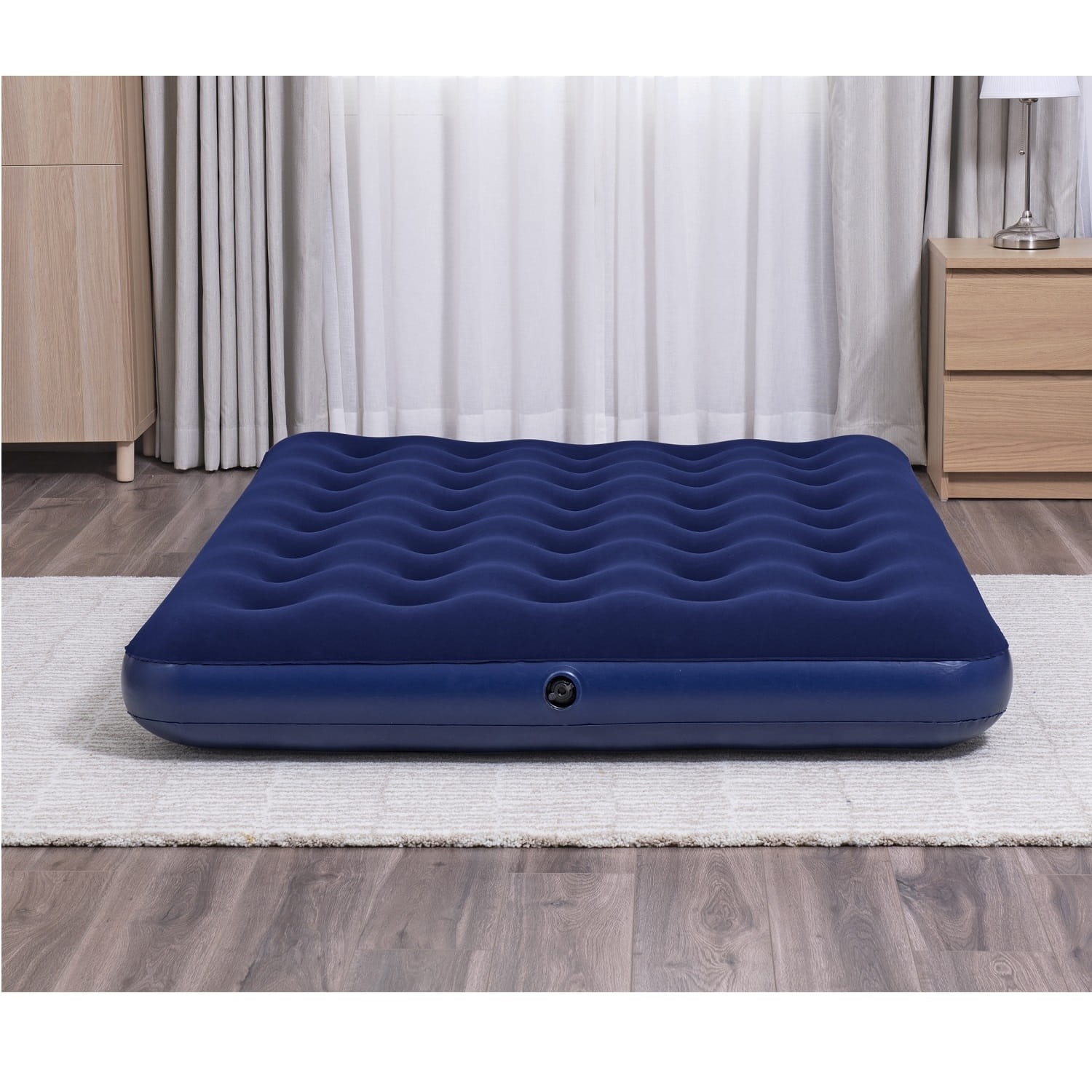 Dmuchany materac BESTWAY Flokowany 191x137 cm – 2-osobowy, winylowy