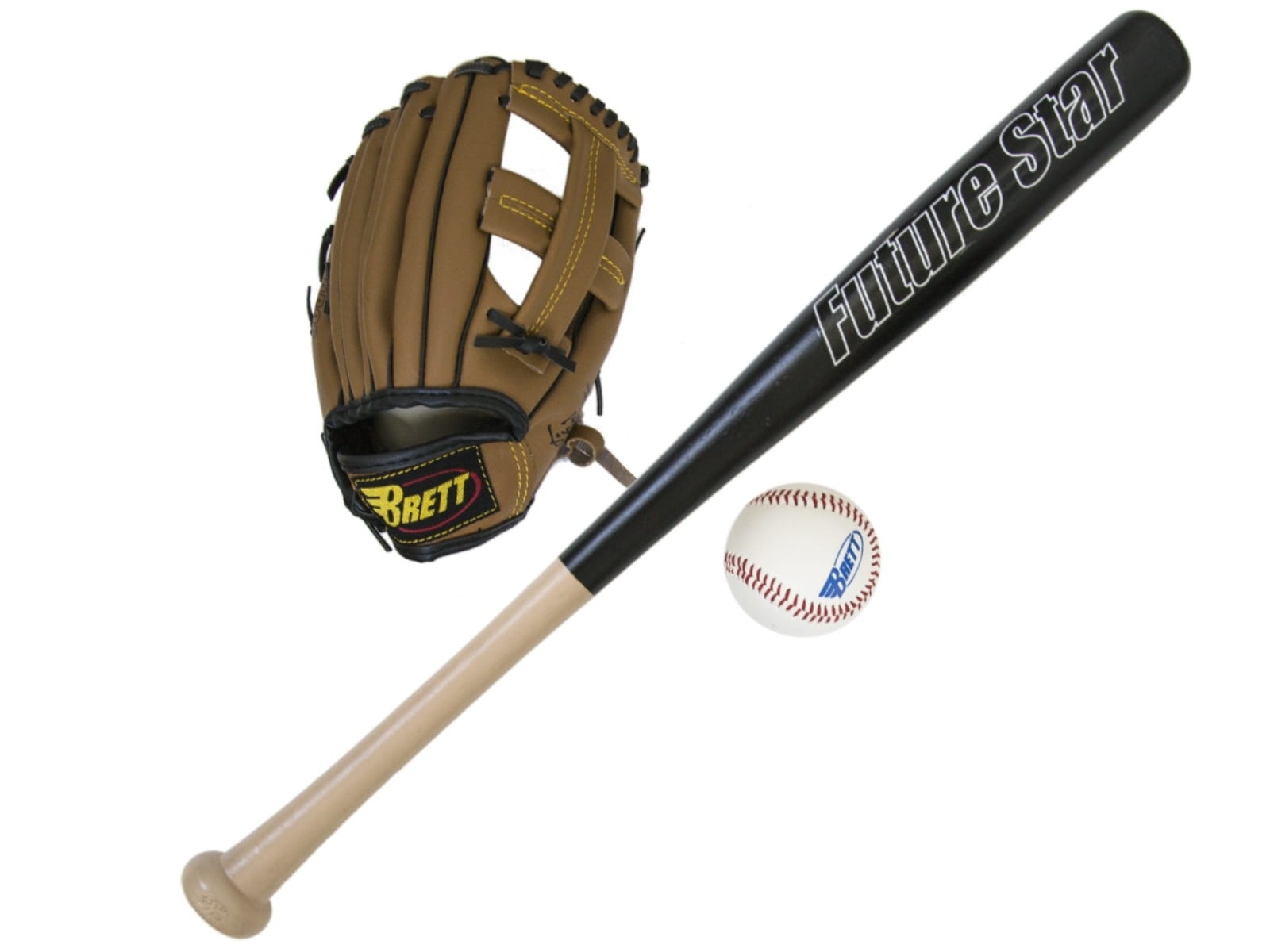 Zestaw do baseballa Brett  Junior Kij + Piłka + Rękawica