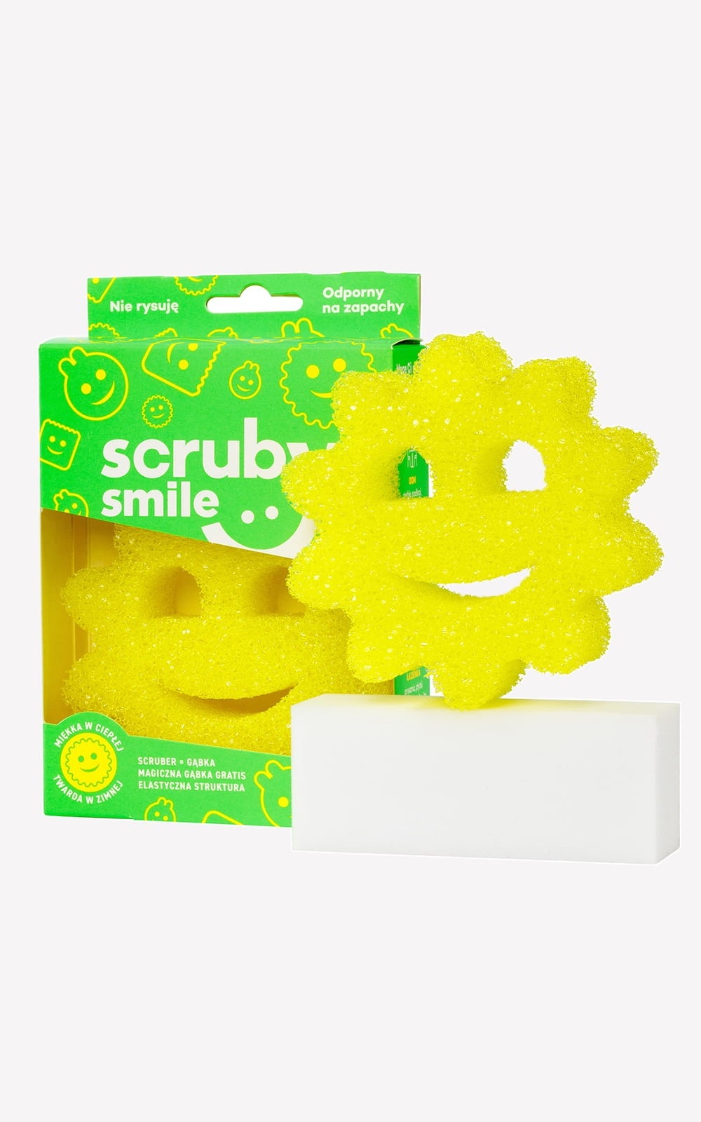 Gąbka Scruby Smile  – Gąbka Kwiatek Termo do Czyszczenia Bez Chemii + GRATIS Magiczna Gąbka