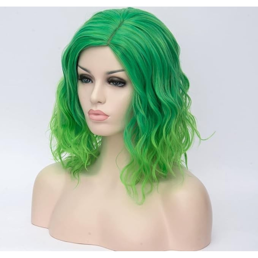 Short Curly Green Wig Atayou