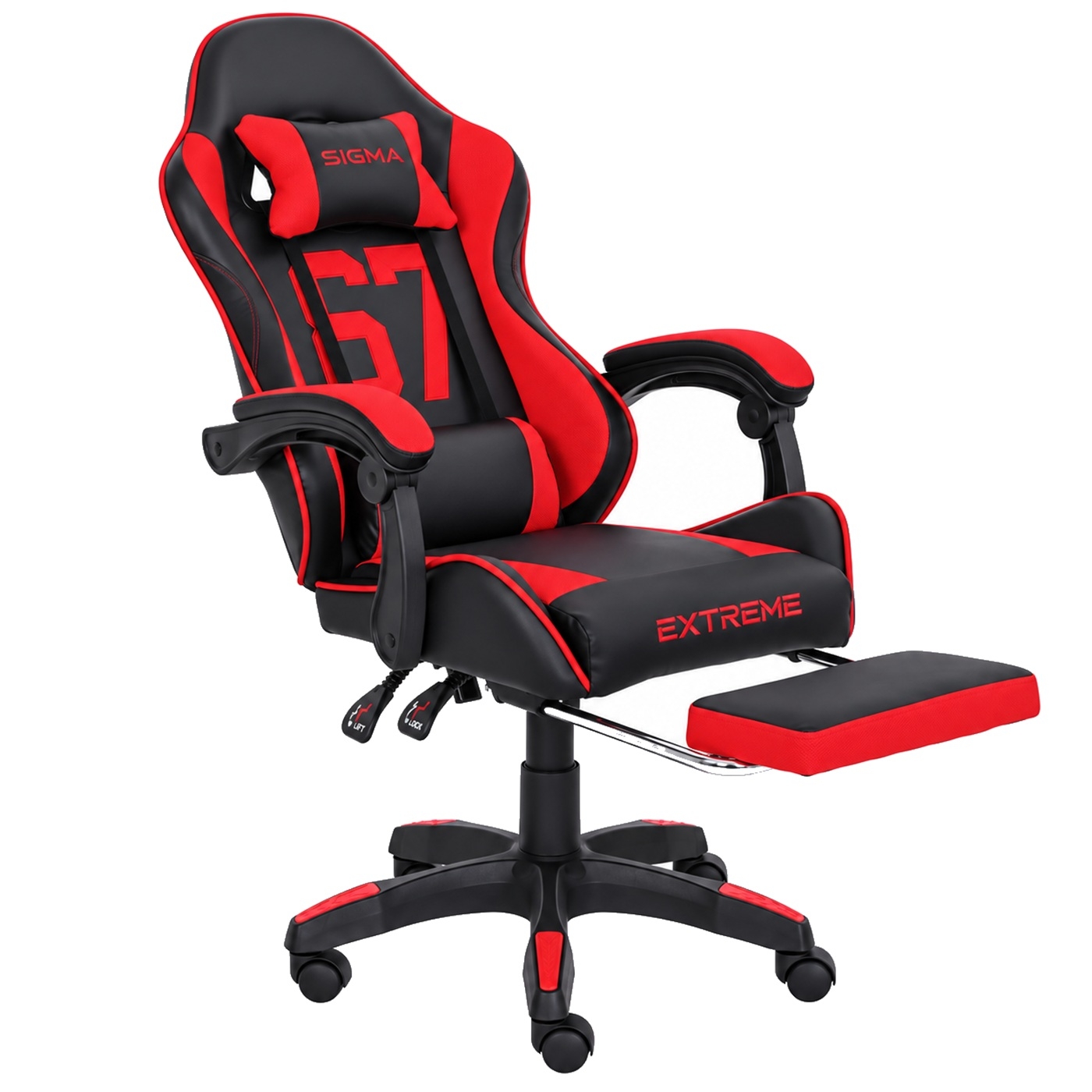 Fotel Gamingowy Sigma 67 Red - Czerwony