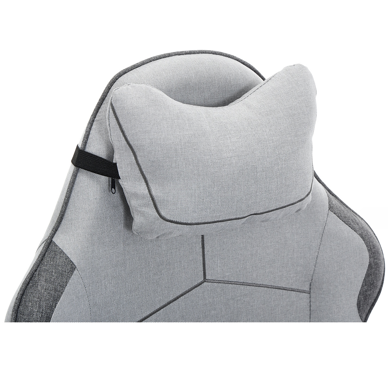Fotel Gamingowy Szary Edge Light Gray-Dark Gray, podnóżek