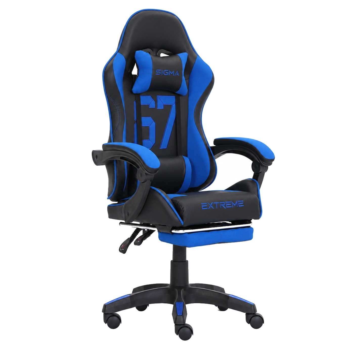 Fotel Gamingowy SIGMA 67 Blue – Niebieski