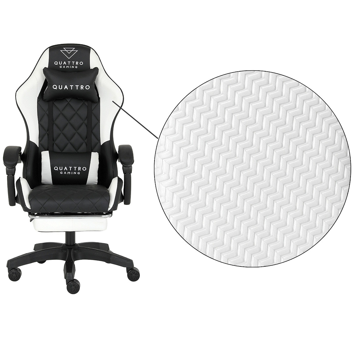 Fotel Gamingowy QUATTRO White