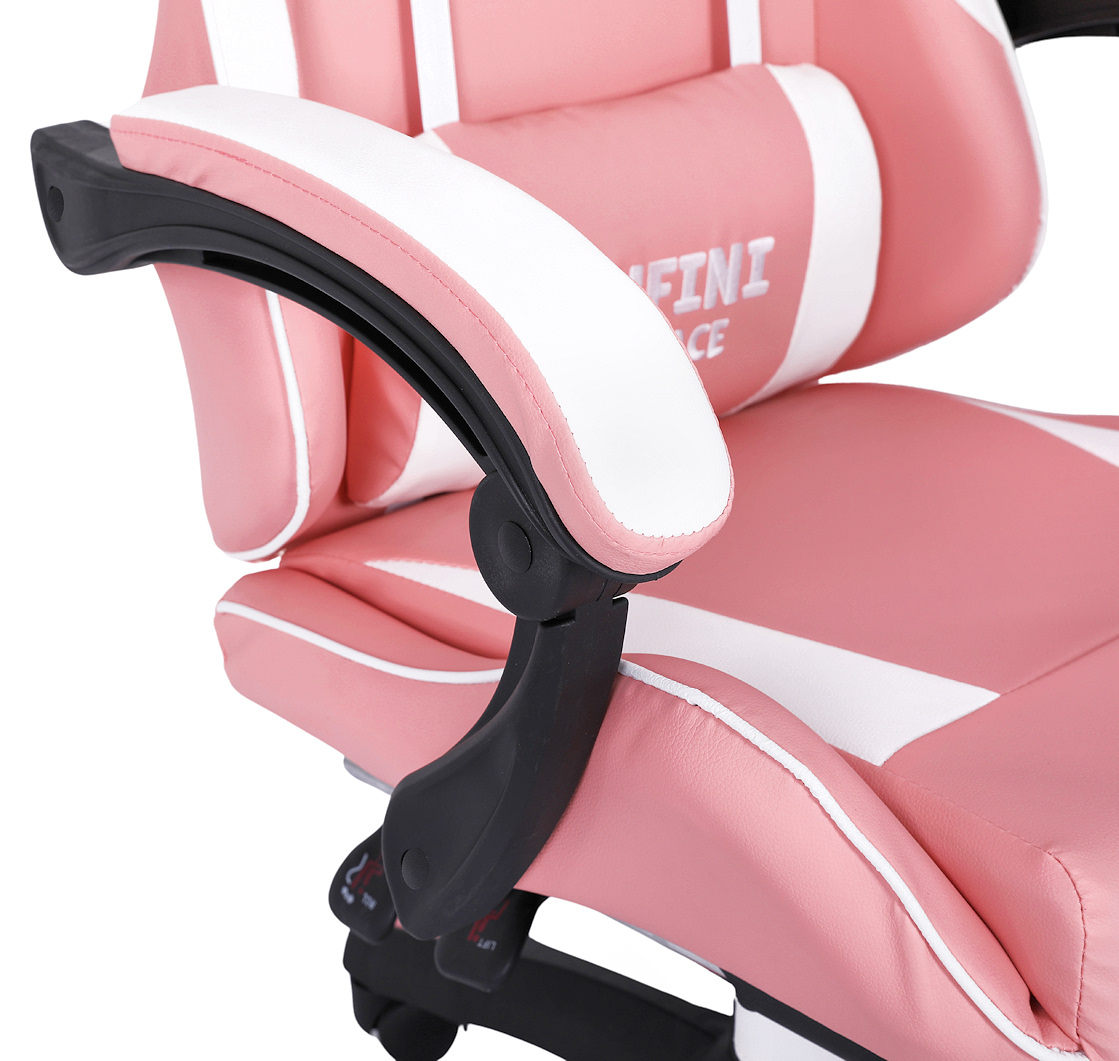 Fotel Gamingowy INFINI ESPACE Pink Różowy Ergonomiczny do Biurka