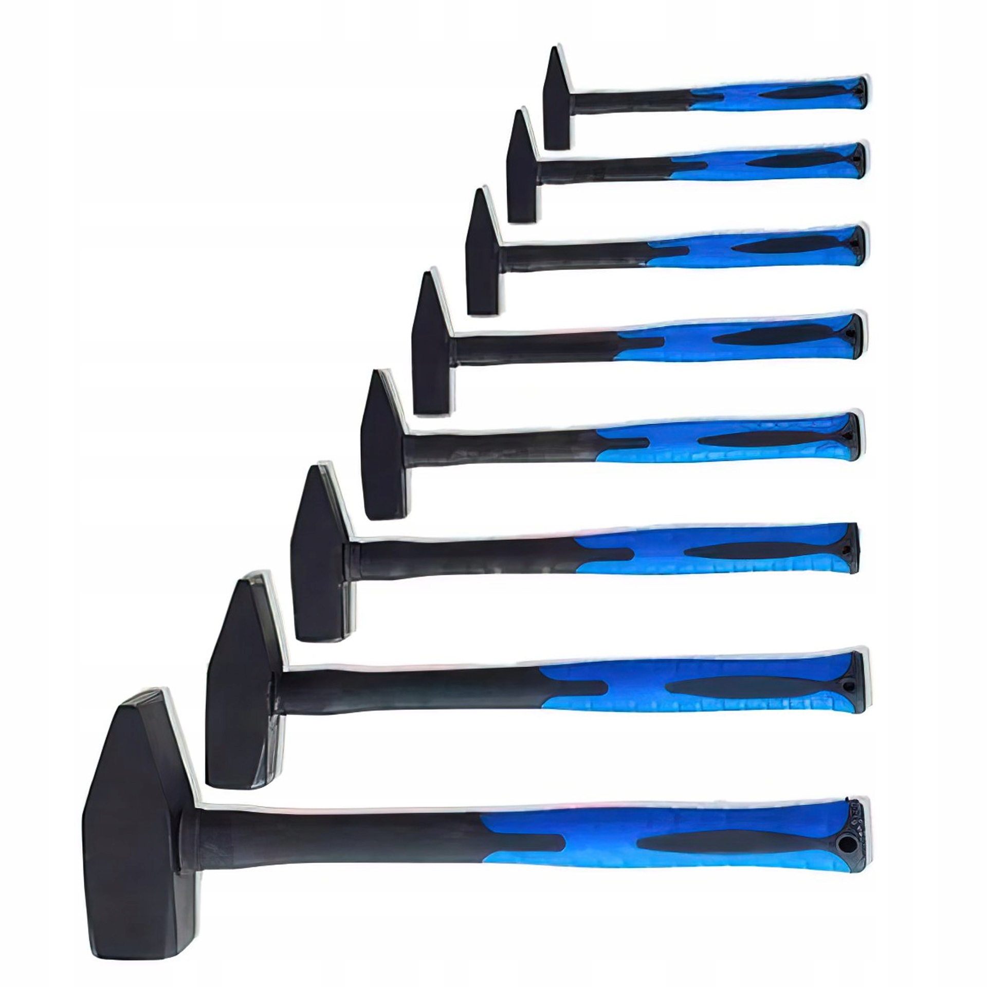Zestaw Młotków Kraft&Dele 8 szt. Fiberglass 100–1500 g Trzonki Włókniste