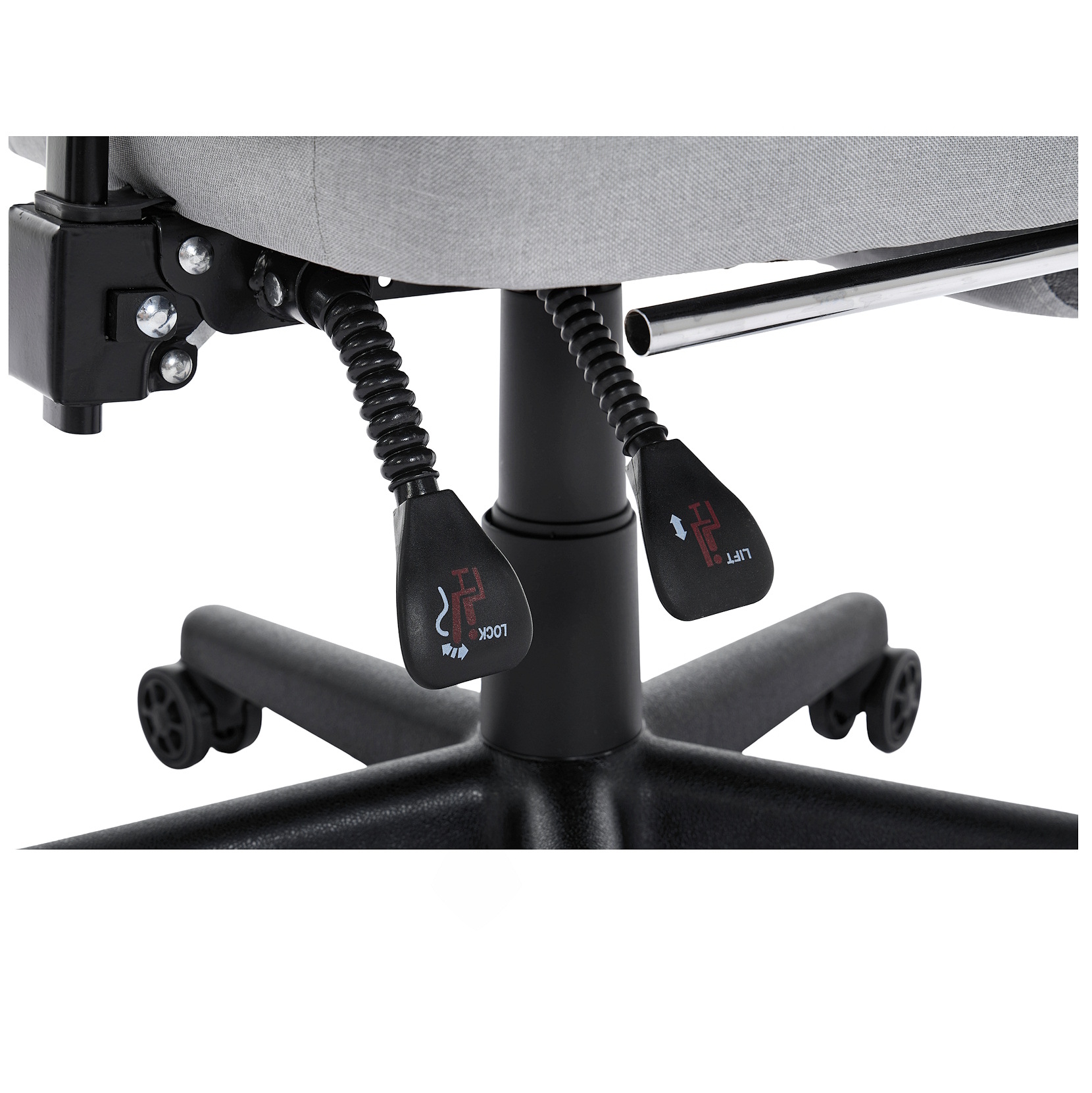 Fotel Gamingowy Szary Edge Light Gray-Dark Gray, podnóżek