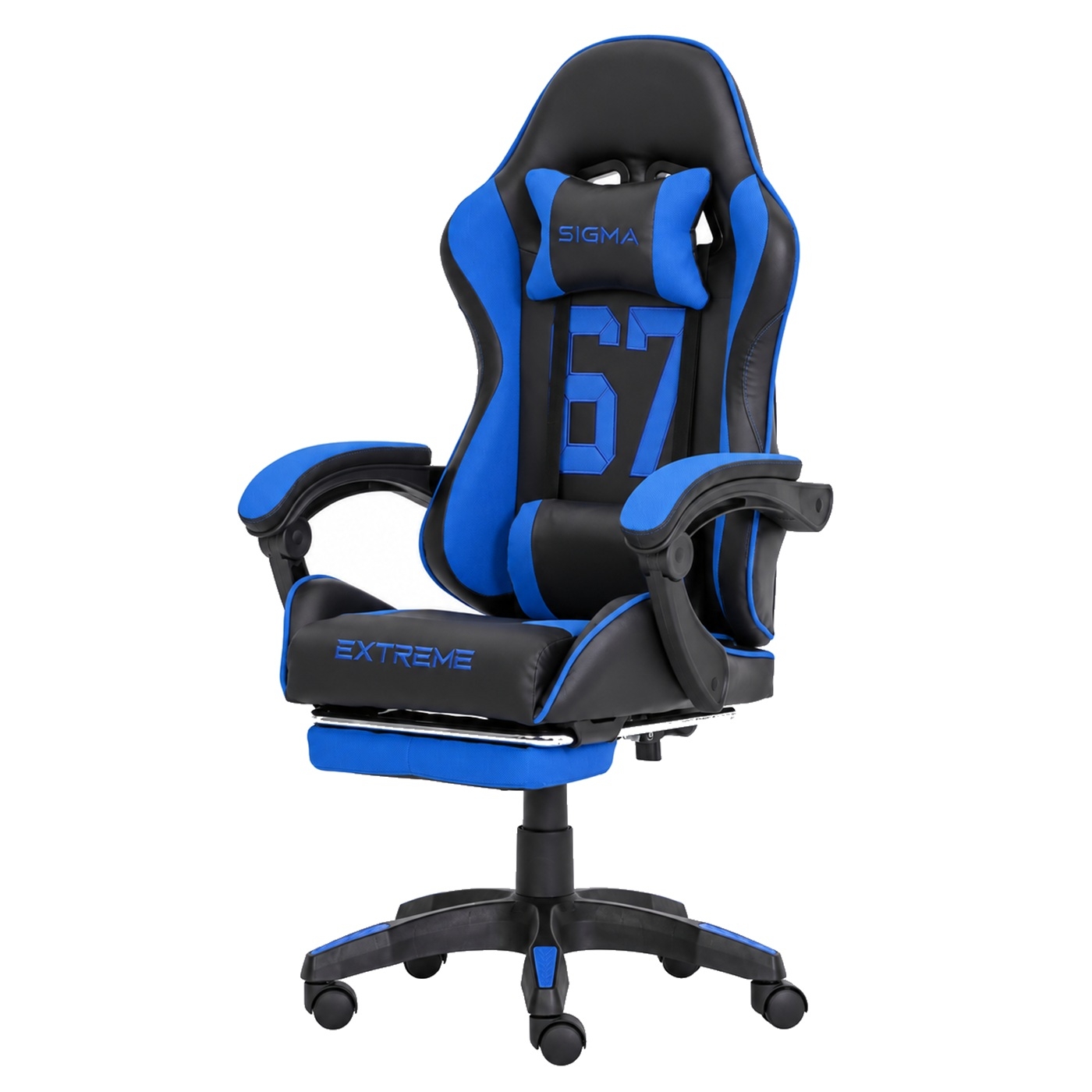 Fotel Gamingowy SIGMA 67 Blue – Niebieski