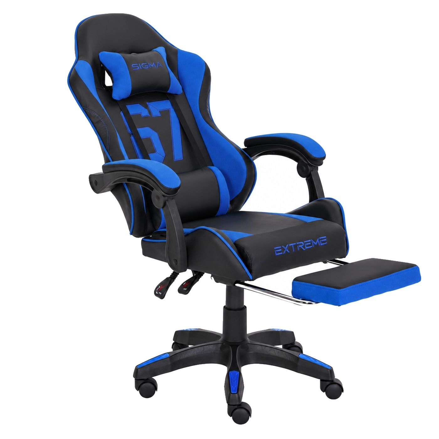 Fotel Gamingowy SIGMA 67 Blue – Niebieski